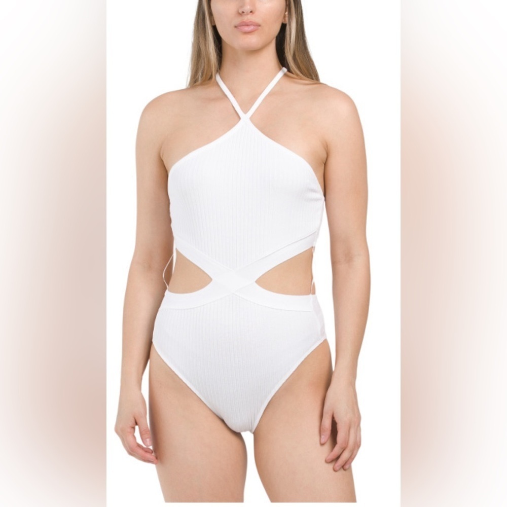 NWT - Zara Cut-out Bodysuit in White - Size M